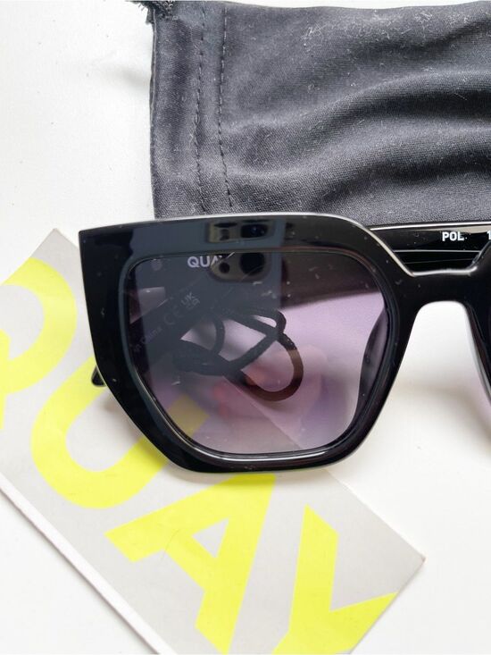 Quay Australia Cat Eye Polarized Black Sunglasses main image 7